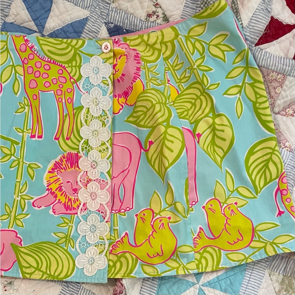 Lilly Pulitzer Vintage Reversible Print Skirt Size 12